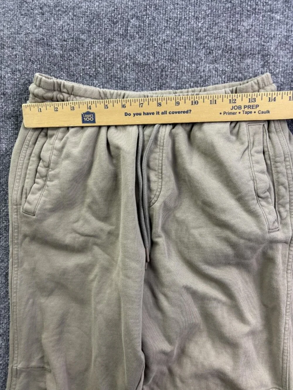 Gymshark Sweatpants Mens Medium 32x29 Beige Joggers Elastic Waist‎ Pockets Logo